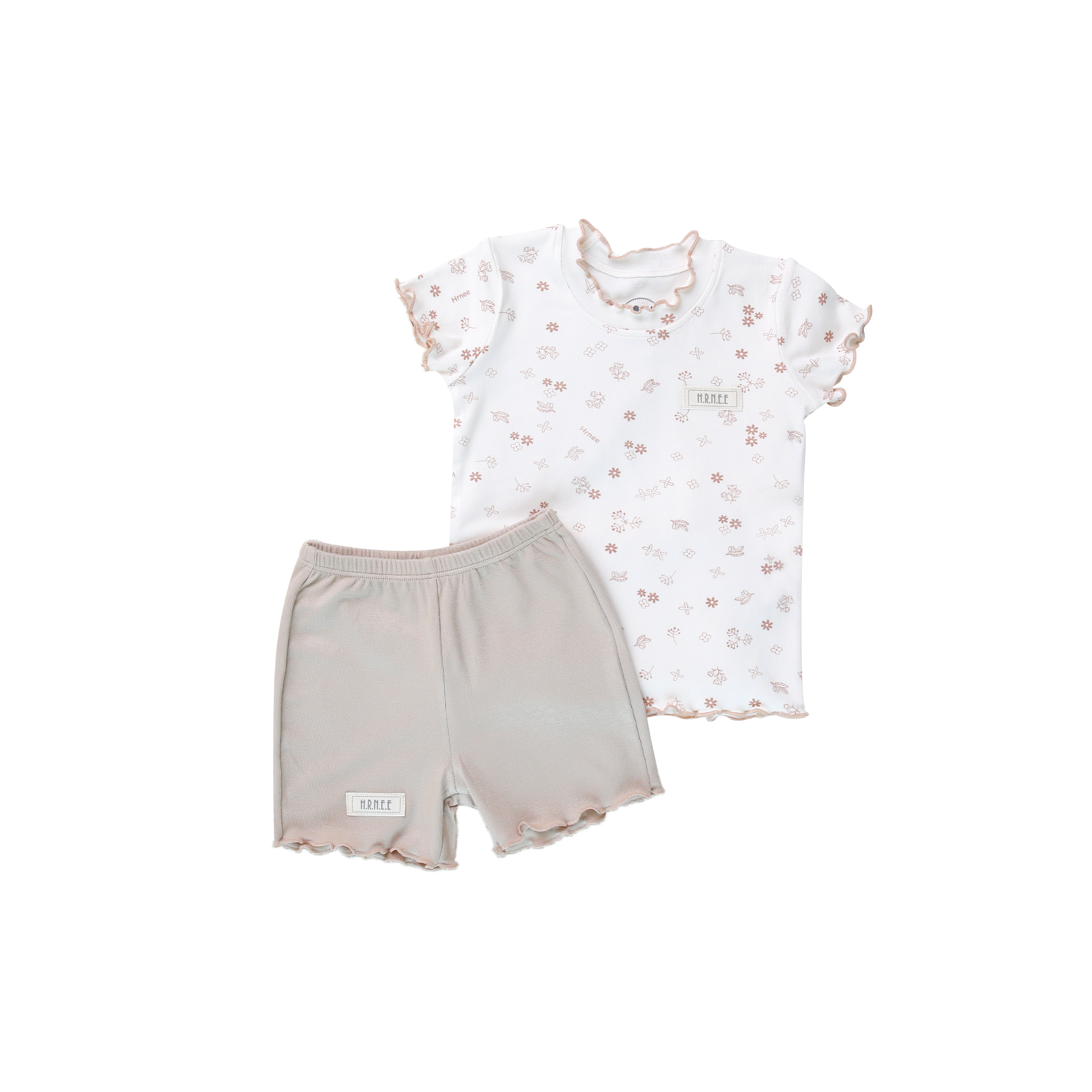 Modal Sweet Short Sleeve Set for kids girl Modal Sweet Short Sleeve Set for kids girl