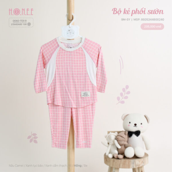 pink kid clothing set, long pink t-shirt for kid, long pink pants for kid