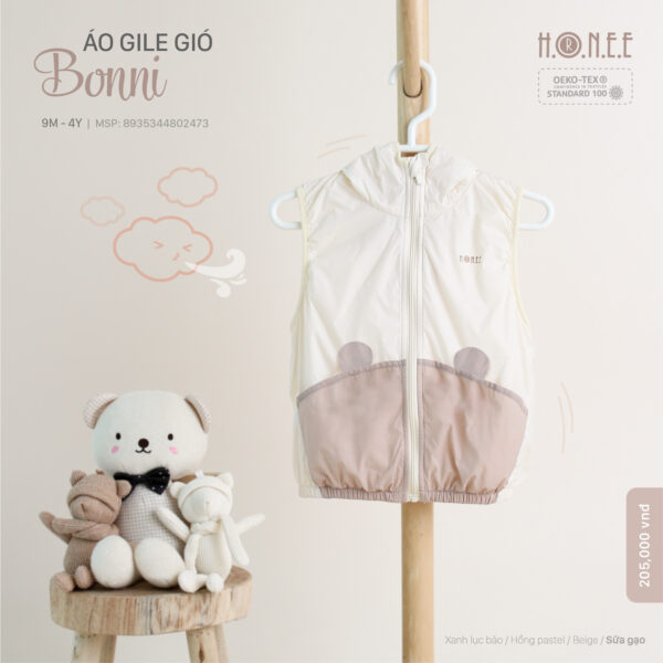 brown little bear windbreaker jacket for baby, kid clothing jacket