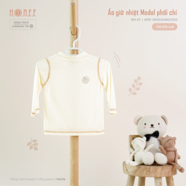 Vanilla thermal shirt for kid, kid clothing,